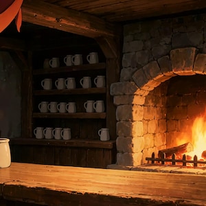 Cozy Tavern Fireplace Bar Animated Background for Spotify Canvas · 1080p MP4 image 2