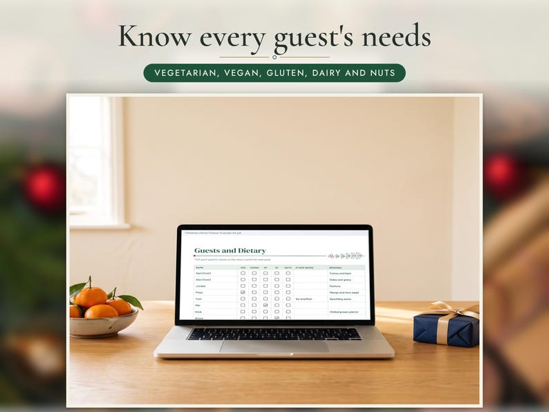 Christmas Dinner Planner Printable, image 4