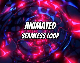 Fundo animado com túnel de néon vermelho brilhante para streamers · 1080p MP4