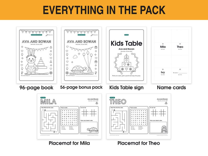Kids Wedding Activity Pack, image 3
