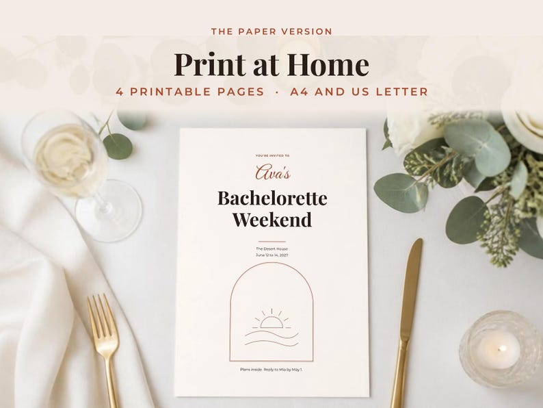 Bachelorette Itinerary Printable, image 9
