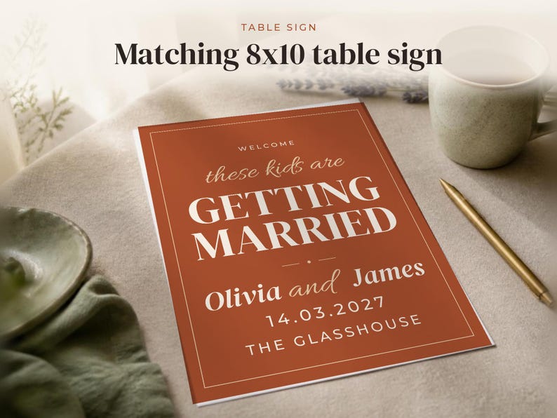 Wedding Welcome Sign Template, image 11