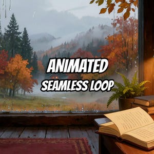 Rainy Window City Night Looping Video Background for Live Streams · 1080p MP4 image 1