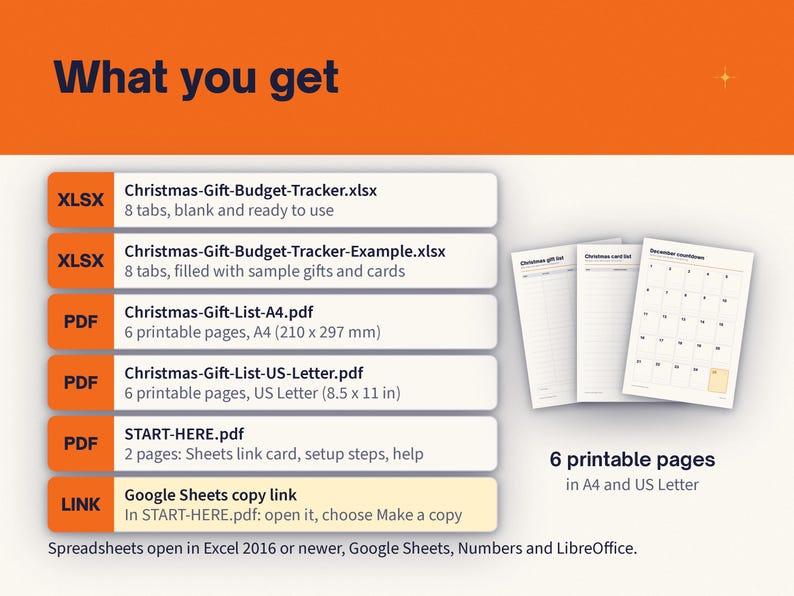 Christmas Gift Tracker Spreadsheet, image 11