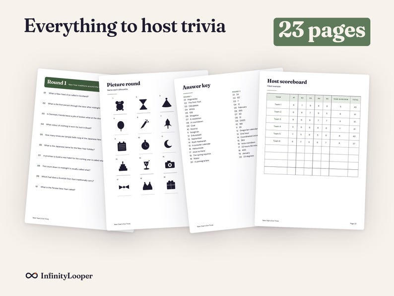 New Years Eve Trivia Game Printable, image 2