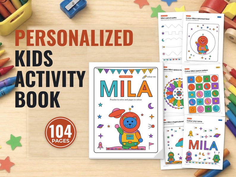 Personalized Kids Activity Book