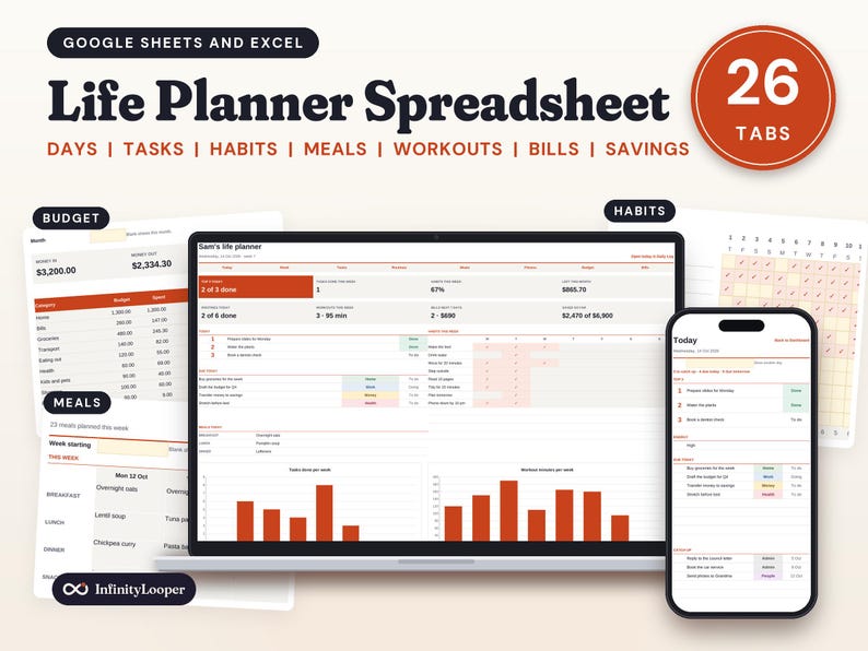 Life Planner Spreadsheet