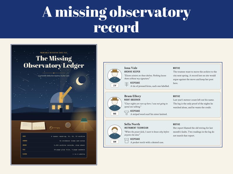 Printable Detective Game for Adults, image 3