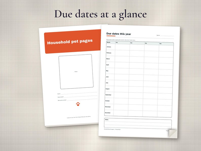 Pet Health Records Printable PDF Bundle, image 6