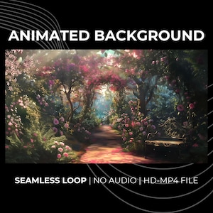 Magical Fairy Garden Hintergrund animiert für Zoom: Seamless Looping Hd Mp4 Video Datei