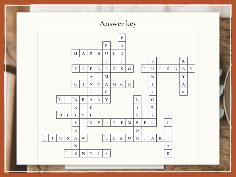 Wedding Crossword Sign, image 7