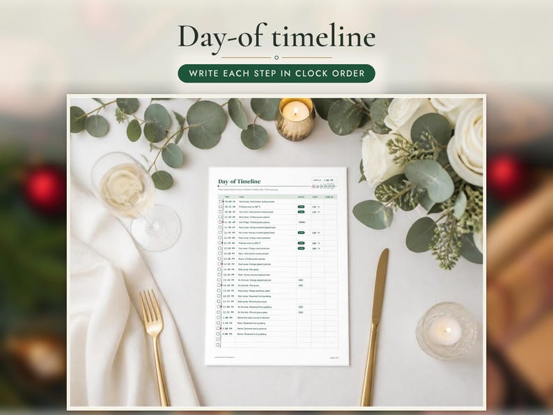 Christmas Dinner Planner Printable, image 7