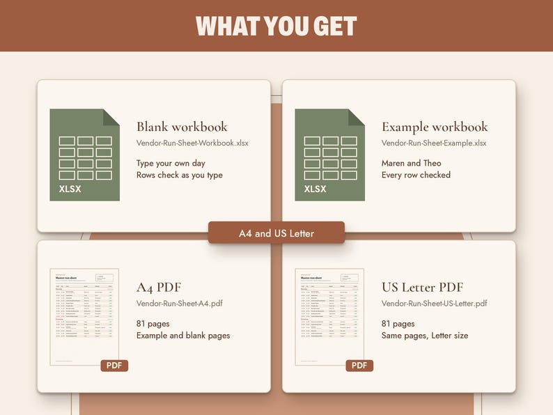 Wedding Vendor Run Sheet Template for Day of Coordinators, image 2