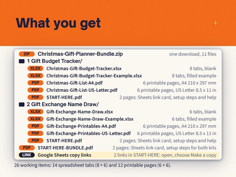 Christmas Gift Planner Spreadsheet Bundle, image 11