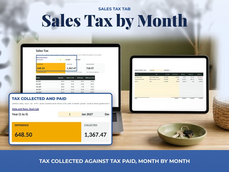Small Business Bookkeeping Spreadsheet with Monthly Profit and Fee Dashboard, image 15