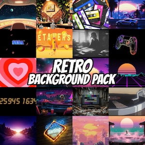 Dynamic Retro Synthwave Grid Animated Background for VTubers · 1080p MP4 image 1