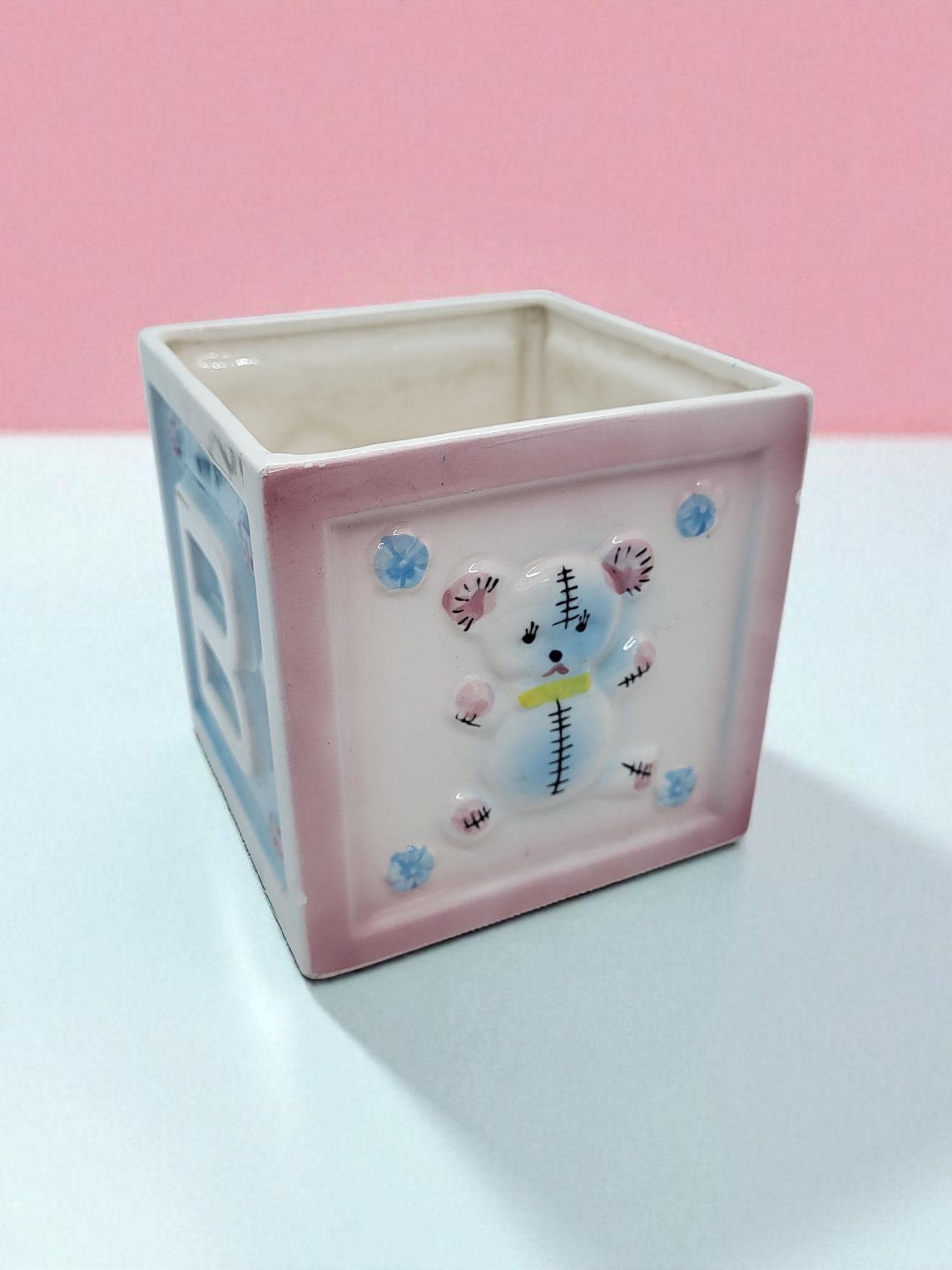 Vintage Baby Block Planter (japan)-