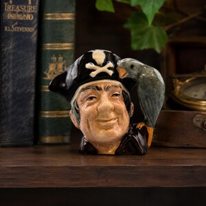 1962 Royal Doulton Long John Silver Mini Toby Jug D6512- 2.5" Character Mug