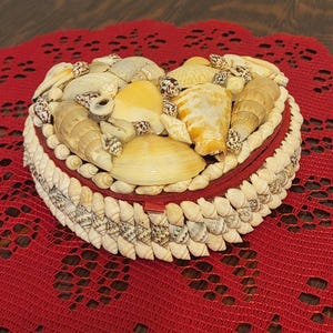 Heart shaped Sea Shell Trinket Box