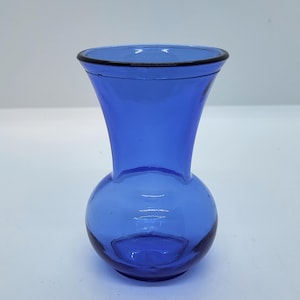 Small vintage Cobalt blue glass Vase