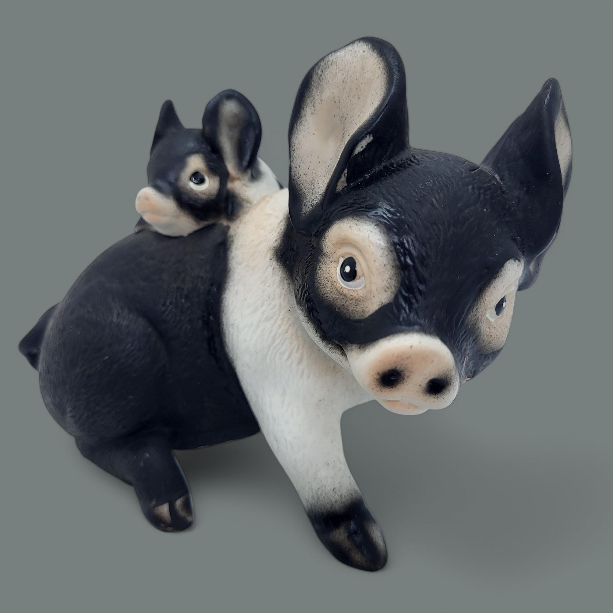 Harvey Knox Kingdom Hand Painted Mom Pig & Piglet Figurine - Etsy