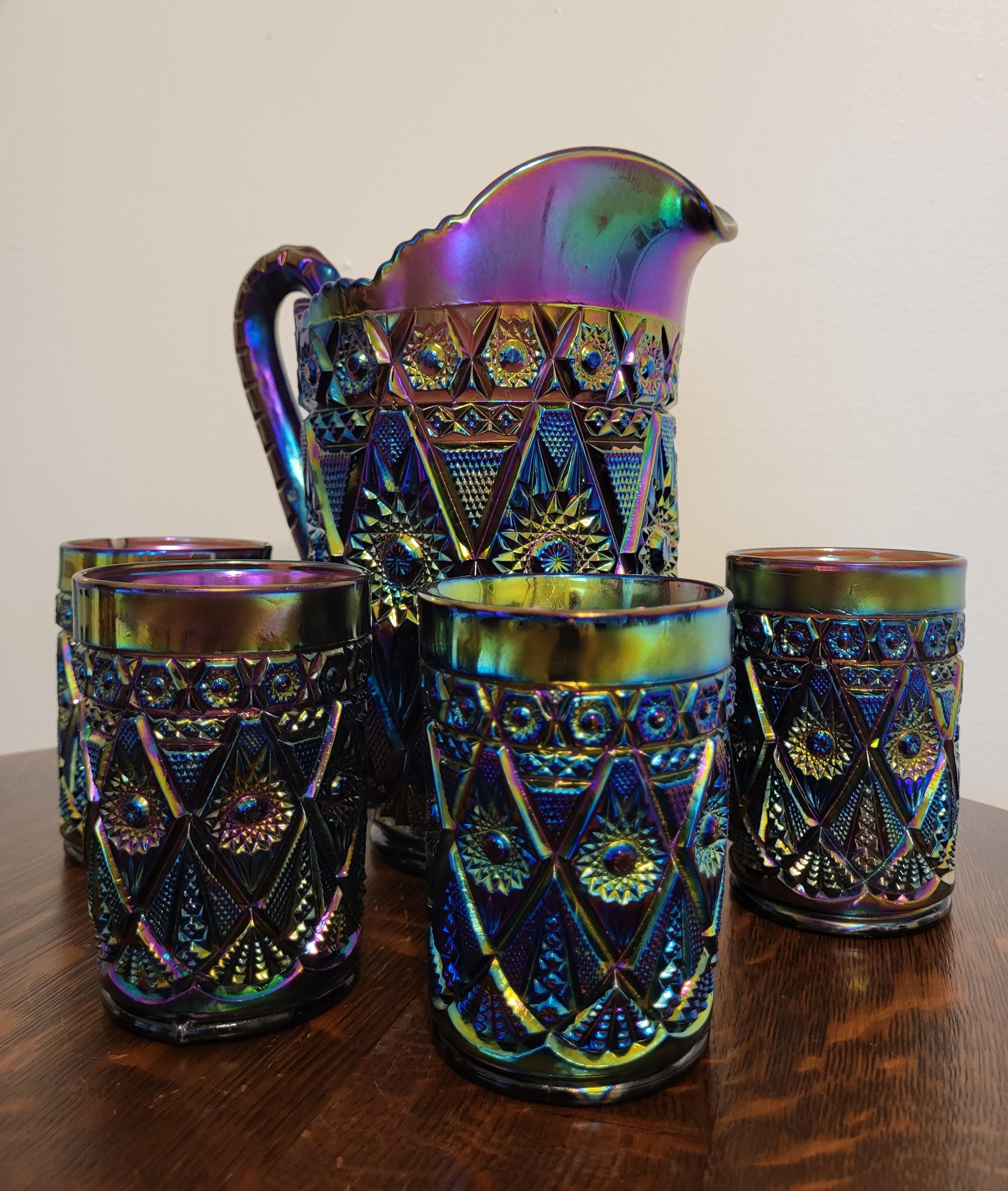 1920's Imperial Carnival Glass Pitcher Set-