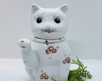 MANEKI NEKO Coinbank Japanese Lucky Cat TOKONAME Yaki Right Hand