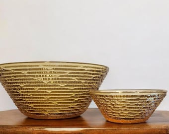 RETRO Anchor Hocking  Chip & Dip Bowl Set- Soreno Pattern