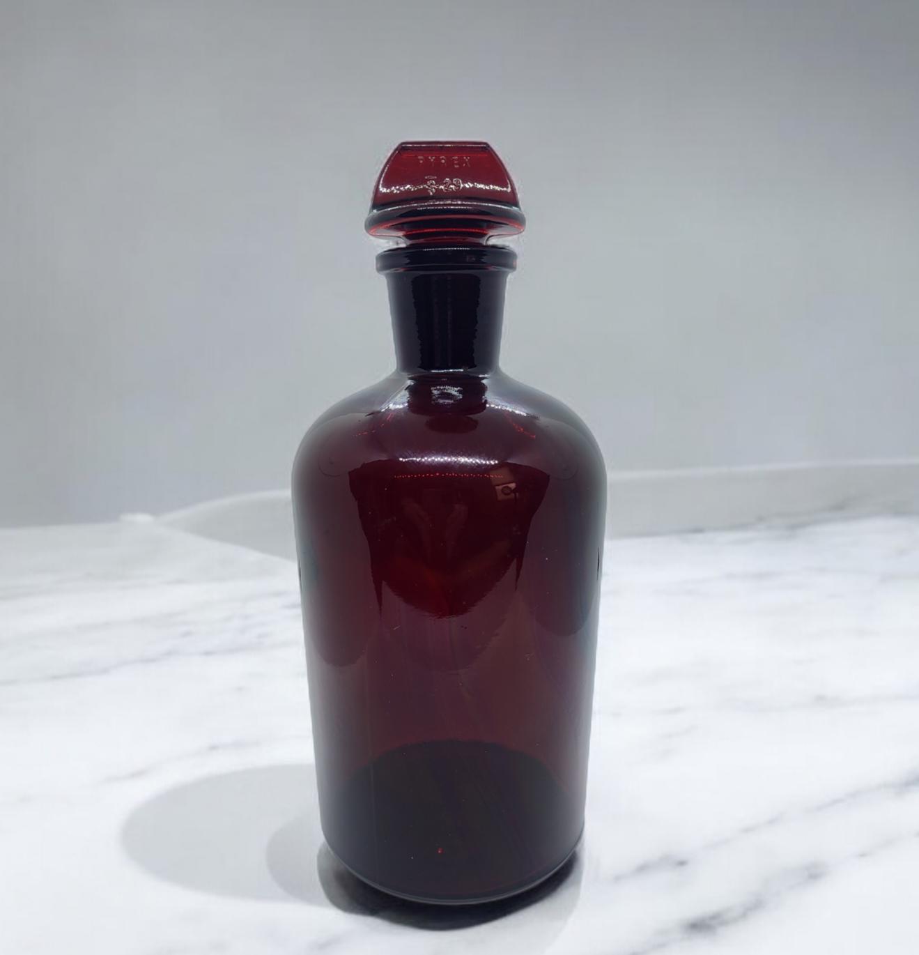 Ruby Red Pyrex Rare Ruby Red PYREX Apothecary Bottle - Etsy