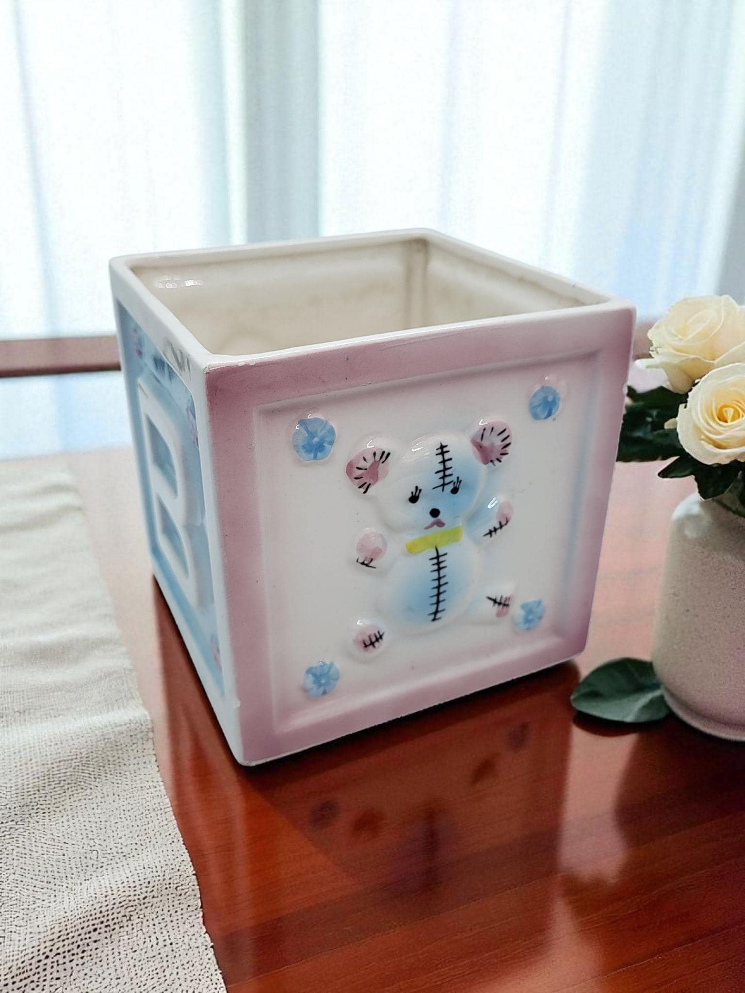 Vintage Baby Block Planter (japan)-
