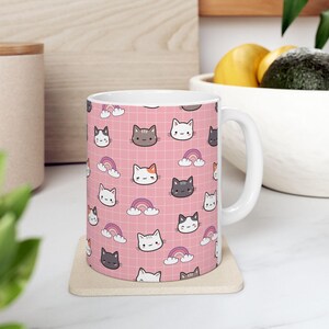 Kawaii Cat Mug, Cute Cat Mug, Cat Lover Gift, Crazy Cat Lady, Cat Dad, Cat Mom, Funny Cat Mug, Cat Coffee Mug, Cat Cup 11oz, 15oz