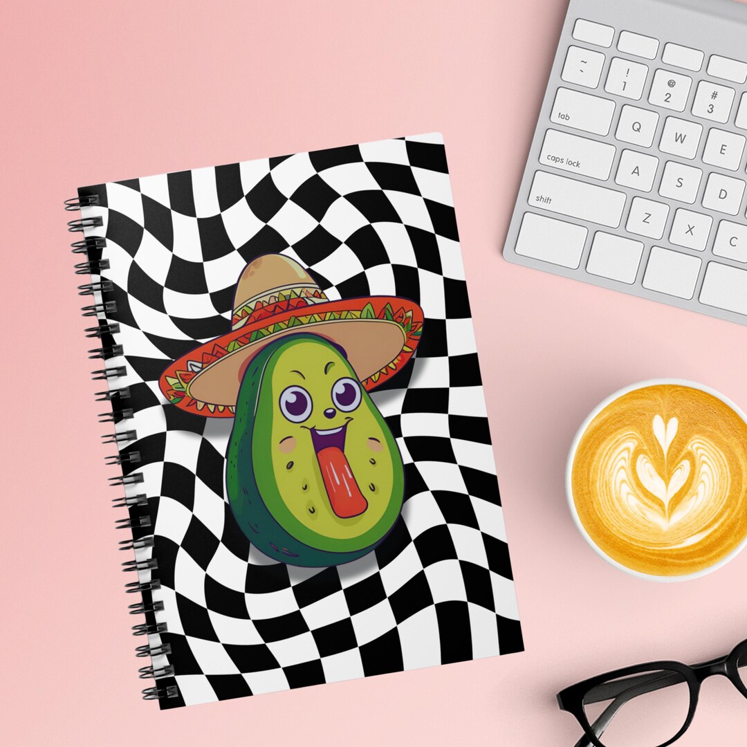 Funny Avocado Spiral Notebook, Cute Journal, Gift for Students, School ...