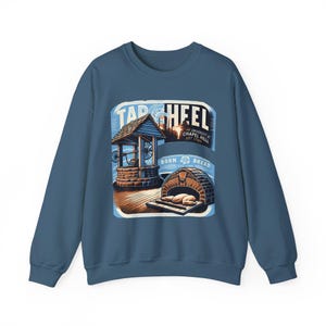 Sudadera Tar Heel UNC Chapel Hill - Diseño Born and Bread, unisex, mezcla gruesa, cuello redondo imagen 10
