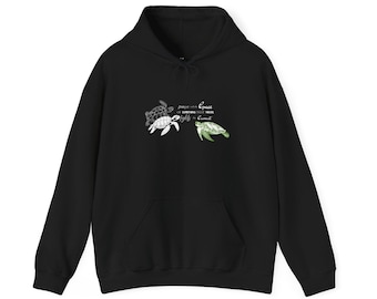 Sudadera con capucha de tortuga marina, gráfico con cita del océano, regalo costero