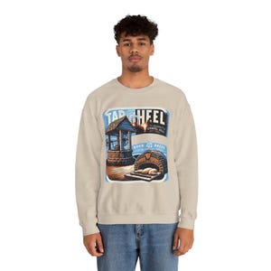 Sudadera Tar Heel UNC Chapel Hill - Diseño Born and Bread, unisex, mezcla gruesa, cuello redondo imagen 2