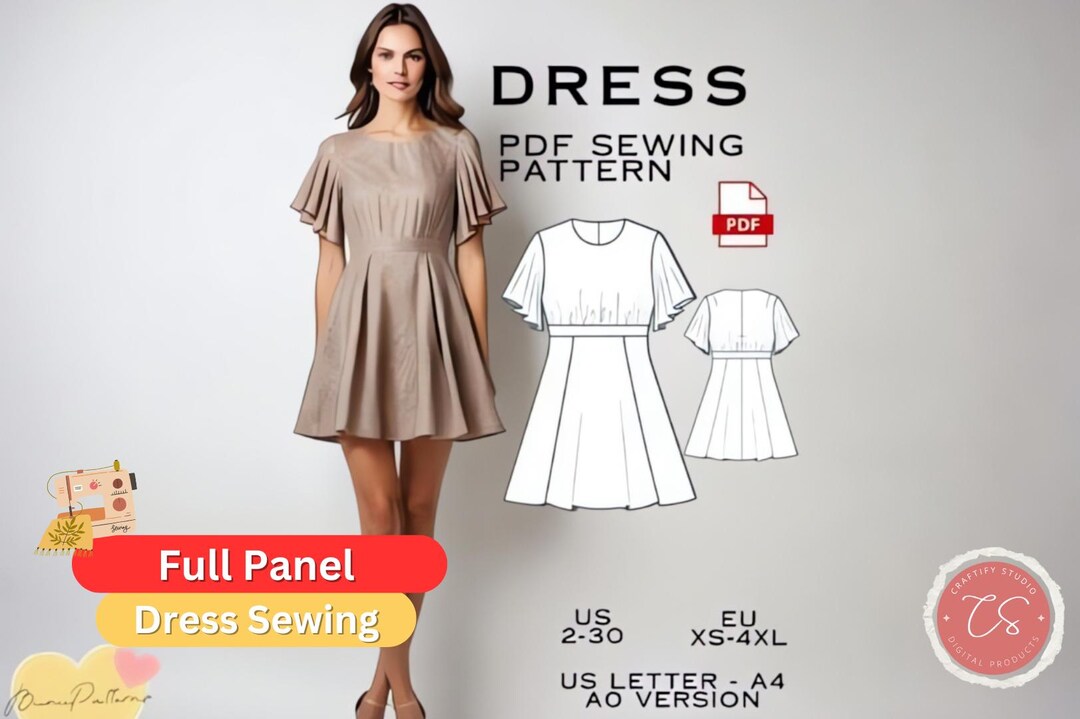 Full Panel Dress Sewing Pattern PDF 2025 - Etsy France