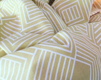 Saffron Geometric Tablecloth: Custom Size 100% Cotton