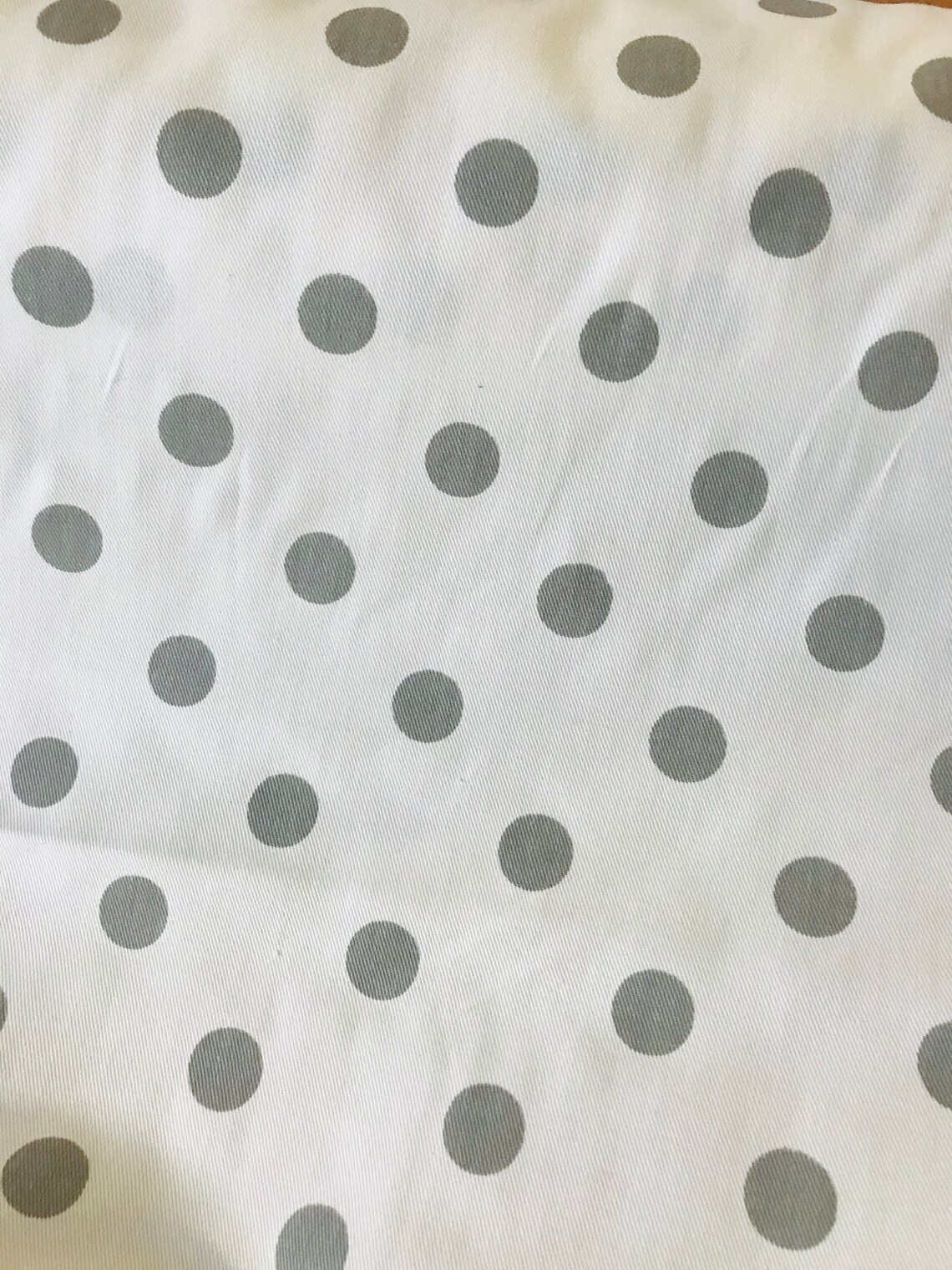 Gray Polka Dot Cotton Fabric Etsy