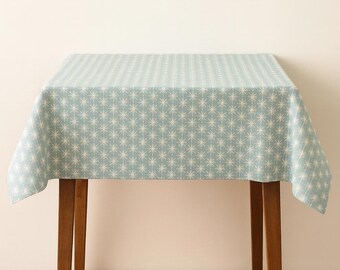 Christmas Snowflake Cotton Tablecloth: Custom Size, Made in USA