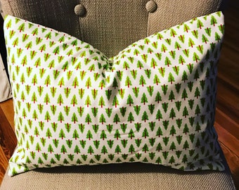 Christmas Tree Rectangle Throw Pillow with Pillow Insert