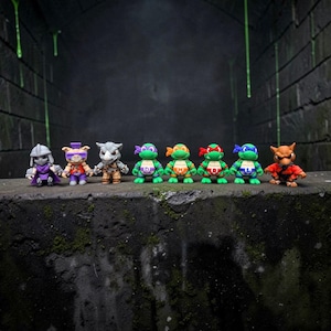 Teenage Mutant Ninja Turtle Inspired Mini Set of Articulated 3D Printed Fidget Toys