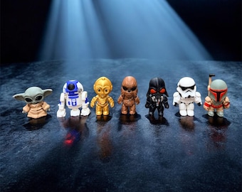 Ensemble de mini jouets articulés imprimés en 3D inspirés de Star Wars