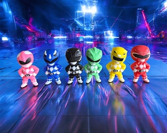 Mini jouets articulés imprimés en 3D inspirés des Power Rangers