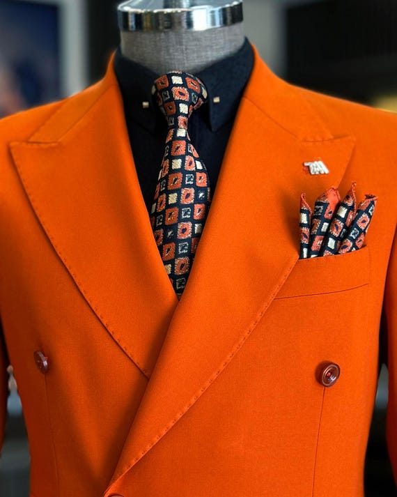 スーツ VINTAGE 80s Double breasted suit orange VINTAGE 80s Double breasted suit orange