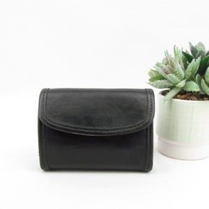 Cartera de cuero negra vintage de Coach