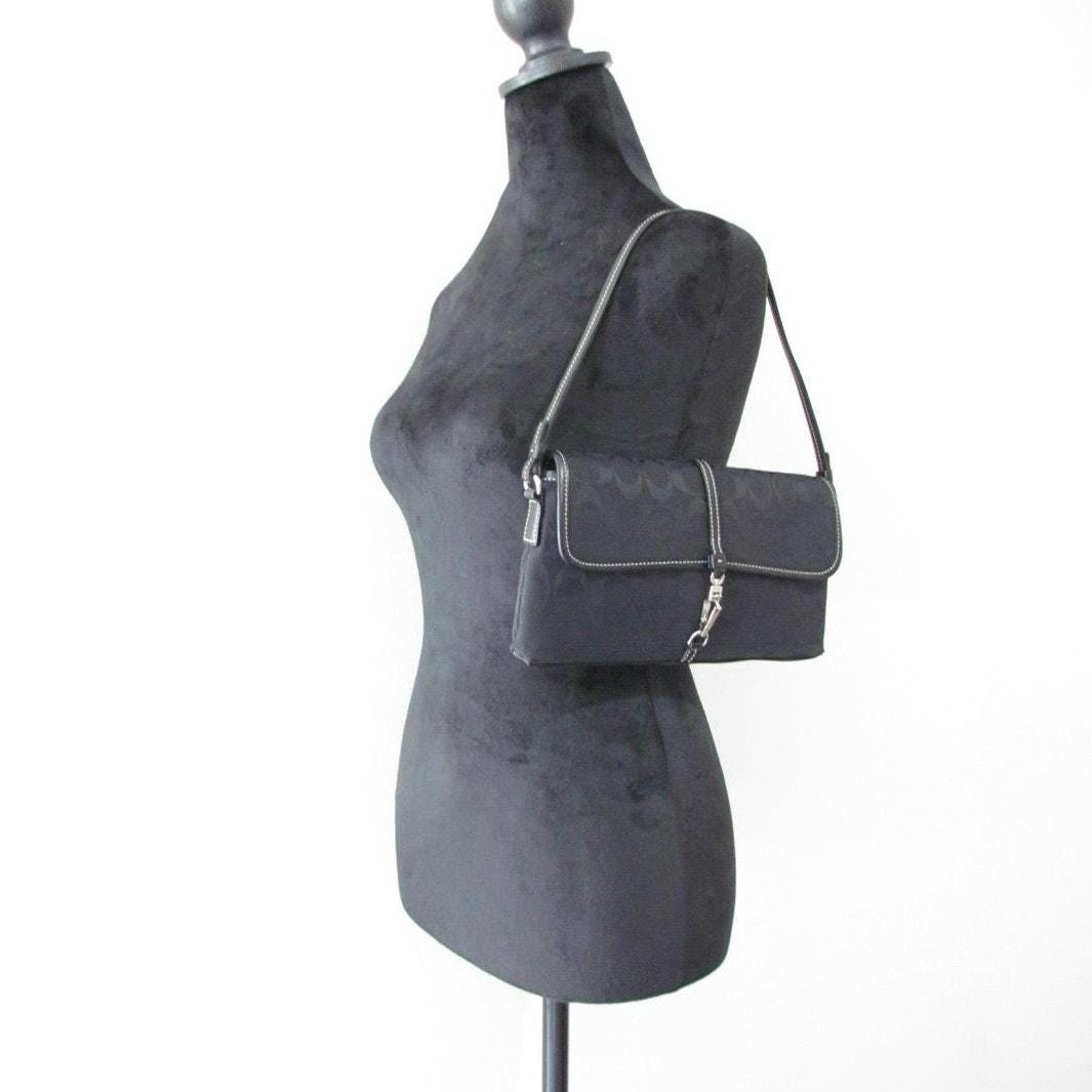Coach Y2K Vintage Signature Black Baguette Bag - Etsy