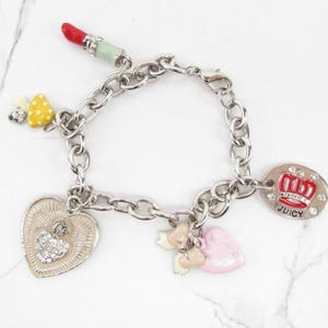 Juicy Couture Silver Tone Charm Bracelet