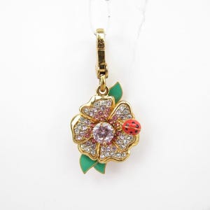 Juicy Couture Pink Flower Lady Bug Charm