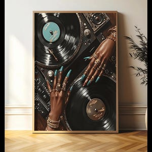 Svart kvinnokonst, musik-skivkonst, modekonst, svart flickkonst, svart kulturkonst, minimalistisk BLM-konst, svarta kvinnogrillar, svart flickmagi