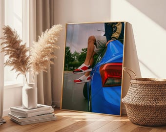 Arte para hombres negros, Arte para coleccionistas de zapatillas, Arte imprimible, Decoración masculina, Arte urbano para pared (descarga digital), Arte negro, Decoración para la guarida del hombre
